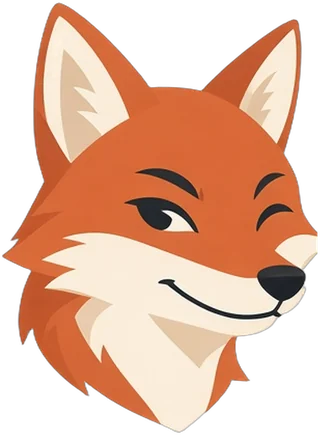 Der zwinkernde Alltagsheft-Fuchs